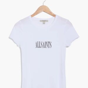 Allsaints White T-Shirt with Blue Denim